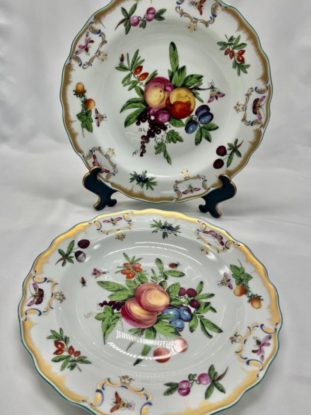 (2) Duke of Gloucester Pattern by Mottahedeh Porcelain Dinner Plate